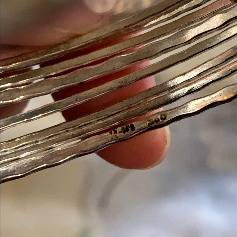 Sterling Silver Bangle - Multi Layer Bangle - image 3